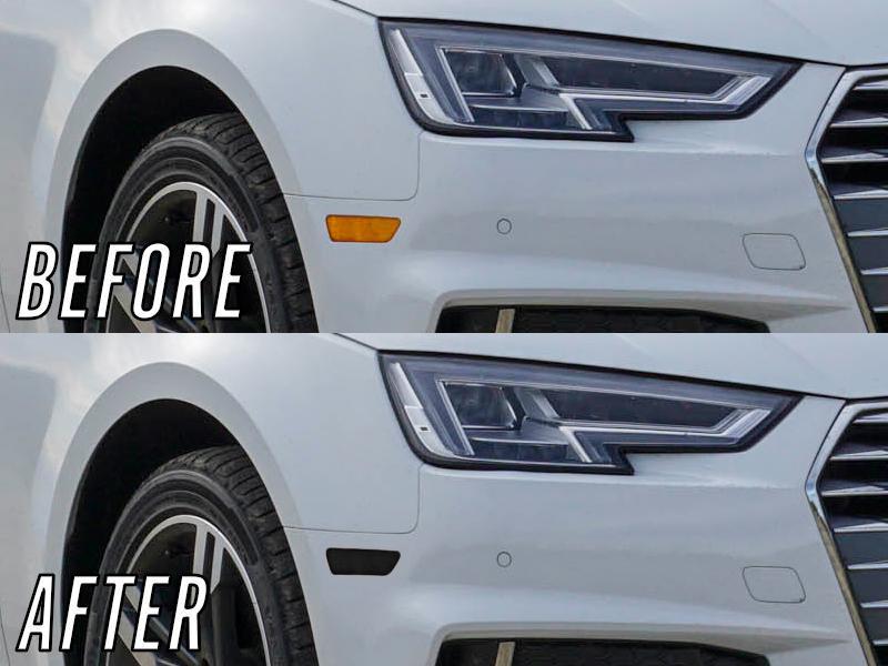thumbnail image 2 of Pair Of Front Bumper Side Reflectors Marker Lights Lamp Yellow White Black For Audi Q5 / SQ5 2018 2019 2020 US Standard Modle 2 of 9