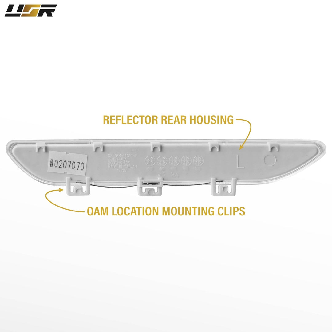 2004 - 2006 BMW E46 3 Series 2D Coupe/Cabrio Clear or Smoke Lens Bumper Reflector Light