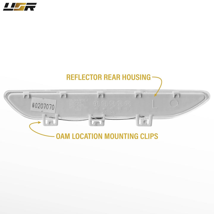 2004 - 2006 BMW E46 3 Series 2D Coupe/Cabrio Clear or Smoke Lens Bumper Reflector Light