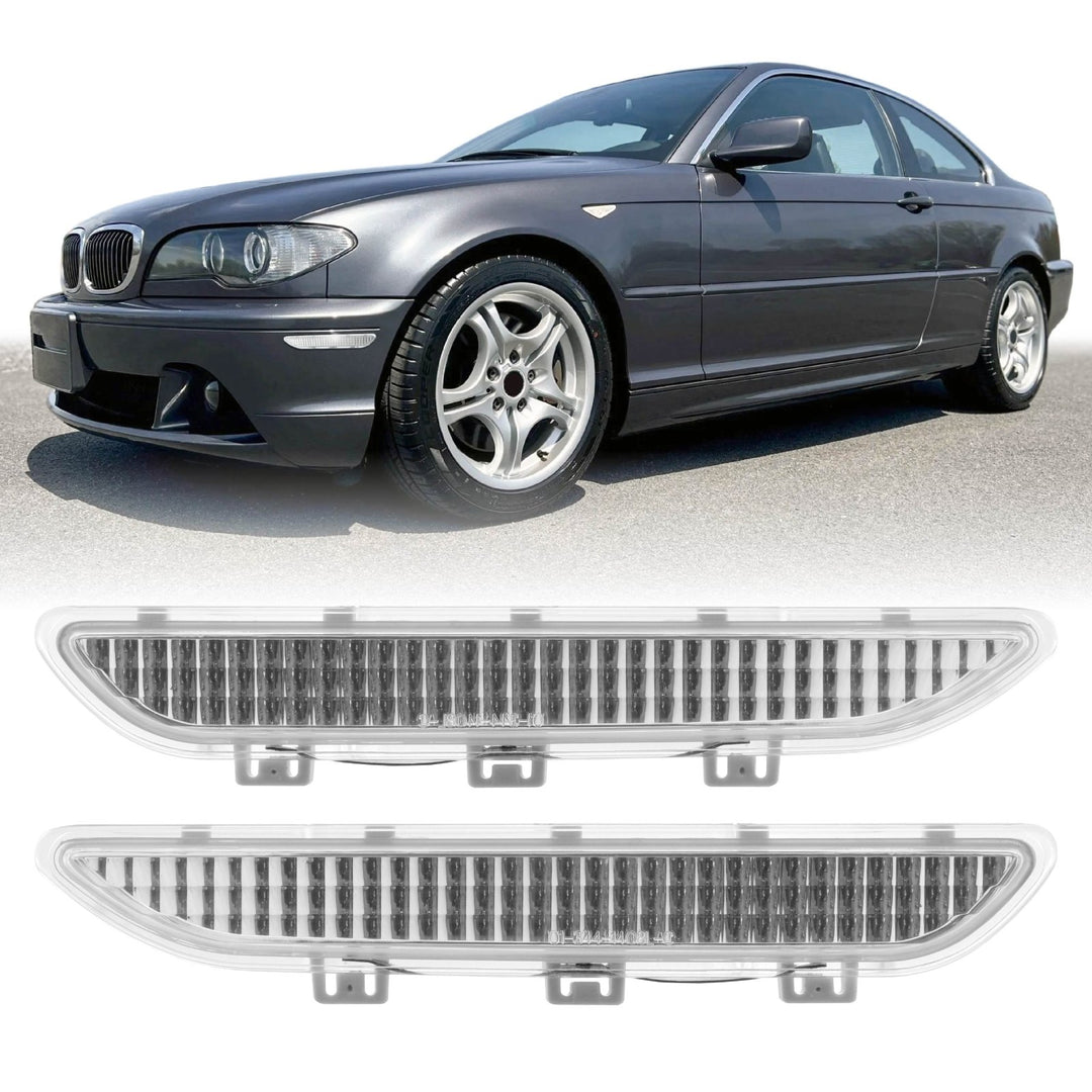 2004 - 2006 BMW E46 3 Series 2D Coupe/Cabrio Clear or Smoke Lens Bumper Reflector Light