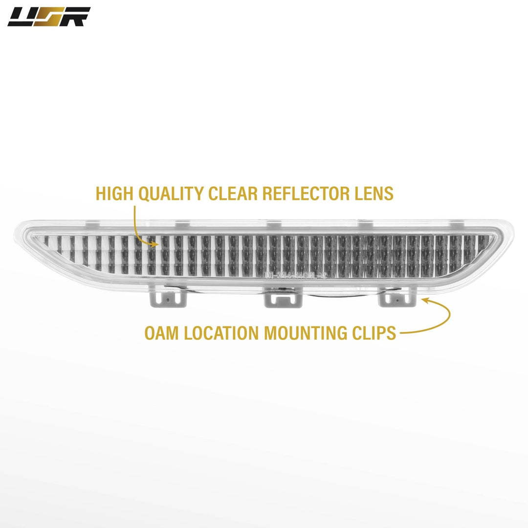 2004 - 2006 BMW E46 3 Series 2D Coupe/Cabrio Clear or Smoke Lens Bumper Reflector Light