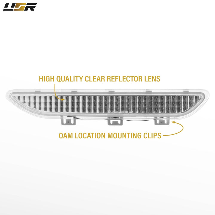 2004 - 2006 BMW E46 3 Series 2D Coupe/Cabrio Clear or Smoke Lens Bumper Reflector Light