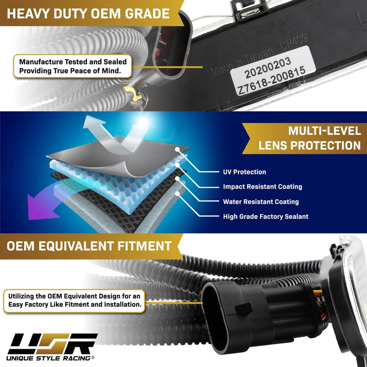 2000 2001 2002 2003 BMW E46 3 Series 2 Door Coupe/Cabrio & 2002 2003 2004 2005 2006 M3 Clear or Smoke Front LED Side Marker Light Bumper Reflector 
#color-combo_clear-lens-amber-led