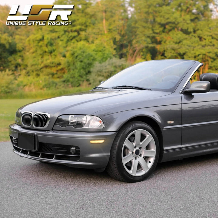 2000 2001 2002 2003 BMW E46 3 Series 2 Door Coupe/Cabrio & 2002 2003 2004 2005 2006 M3 Clear or Smoke Front LED Side Marker Light Bumper Reflector 
#color-combo_clear-lens-amber-led