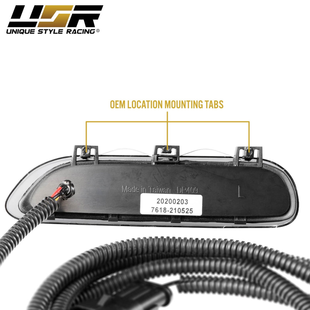 2000 2001 2002 2003 BMW E46 3 Series 2 Door Coupe/Cabrio & 2002 2003 2004 2005 2006 M3 Clear or Smoke Front LED Side Marker Light Bumper Reflector 
#color-combo_smoke-lens-amber-led