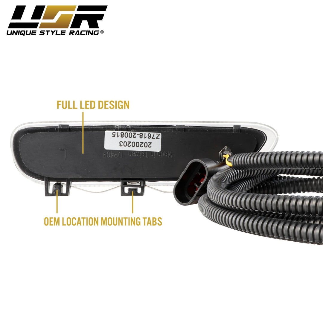 2000 2001 2002 2003 BMW E46 3 Series 2 Door Coupe/Cabrio & 2002 2003 2004 2005 2006 M3 Clear or Smoke Front LED Side Marker Light Bumper Reflector 
#color-combo_clear-lens-white-led