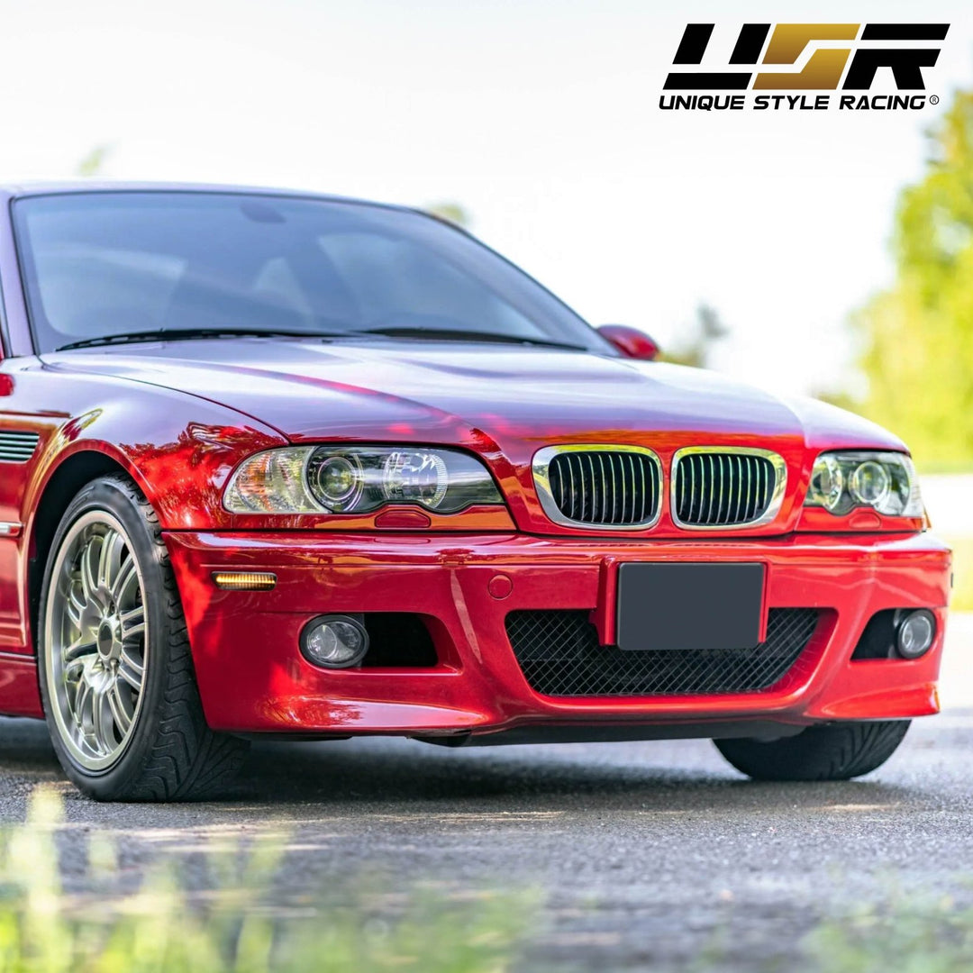 2000 2001 2002 2003 BMW E46 3 Series 2 Door Coupe/Cabrio & 2002 2003 2004 2005 2006 M3 Clear or Smoke Front LED Side Marker Light Bumper Reflector 
#color-combo_smoke-lens-amber-led