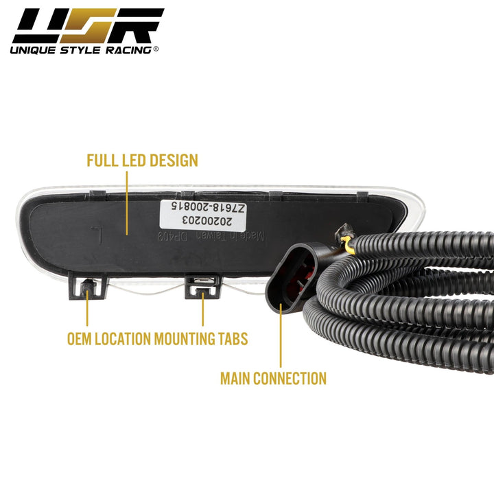 2000 2001 2002 2003 BMW E46 3 Series 2 Door Coupe/Cabrio & 2002 2003 2004 2005 2006 M3 Clear or Smoke Front LED Side Marker Light Bumper Reflector 
#color-combo_clear-lens-amber-led