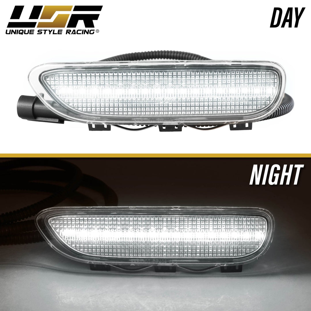 2000 2001 2002 2003 BMW E46 3 Series 2 Door Coupe/Cabrio & 2002 2003 2004 2005 2006 M3 Clear or Smoke Front LED Side Marker Light Bumper Reflector 
#color-combo_clear-lens-white-led