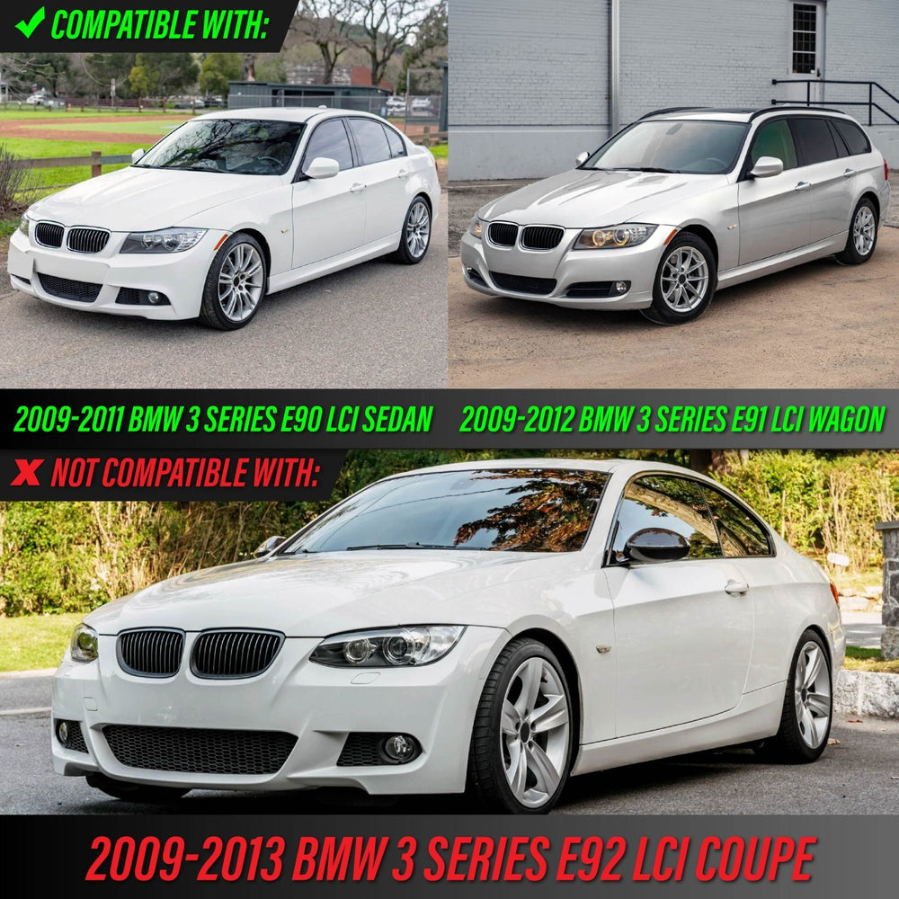 2009 2010 2011 BMW 3 Series E90 / E91 LCI 4D / 5D Clear or Smoke Front Bumper Reflector Light 
#lens-color_crystal-clear-lens