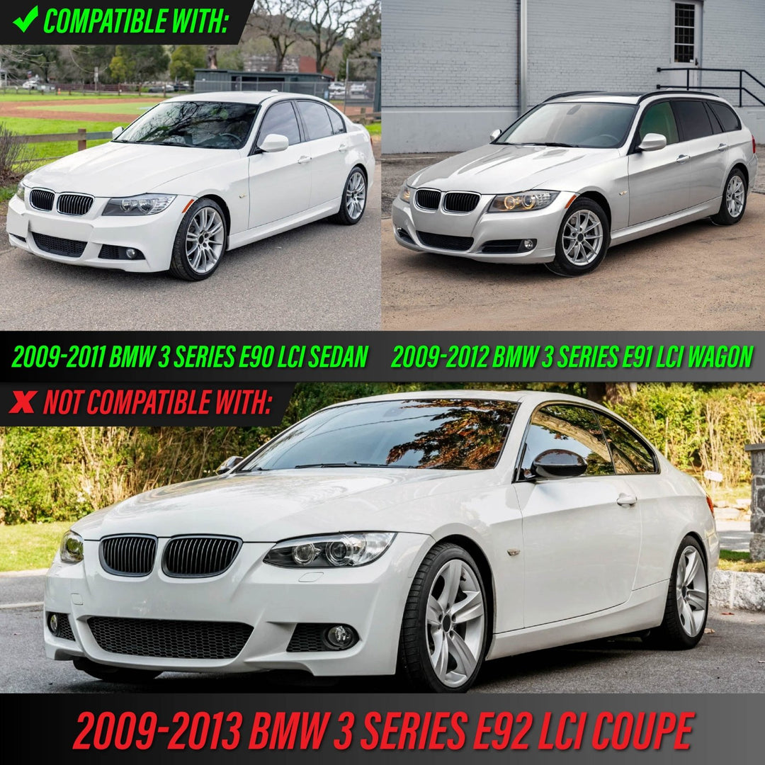 2009 2010 2011 BMW 3 Series E90 / E91 LCI 4D / 5D Clear or Smoke Front Bumper Reflector Light 
#lens-color_crystal-clear-lens