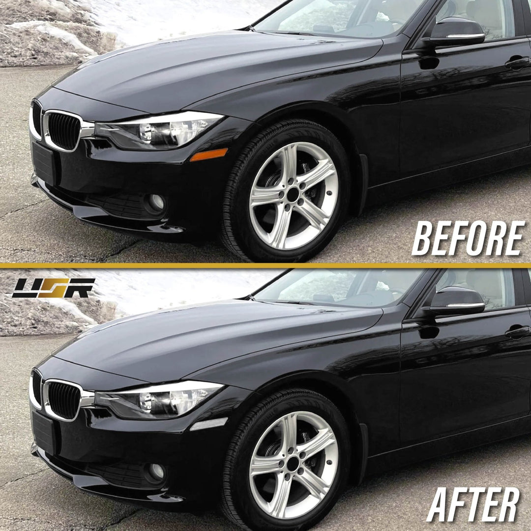 2012 2013 2014 2015 BMW 3 Series F30 / F31 Frosted Clear or Frosted Smoke Lens or Jet Black 668 or Glacier Silver A83 Front Bumper Reflector Light
#lens-color_clear-lens