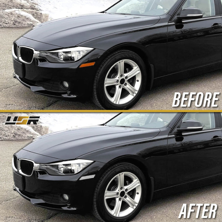 2012 2013 2014 2015 BMW 3 Series F30 / F31 Frosted Clear or Frosted Smoke Lens or Jet Black 668 or Glacier Silver A83 Front Bumper Reflector Light
#lens-color_clear-lens