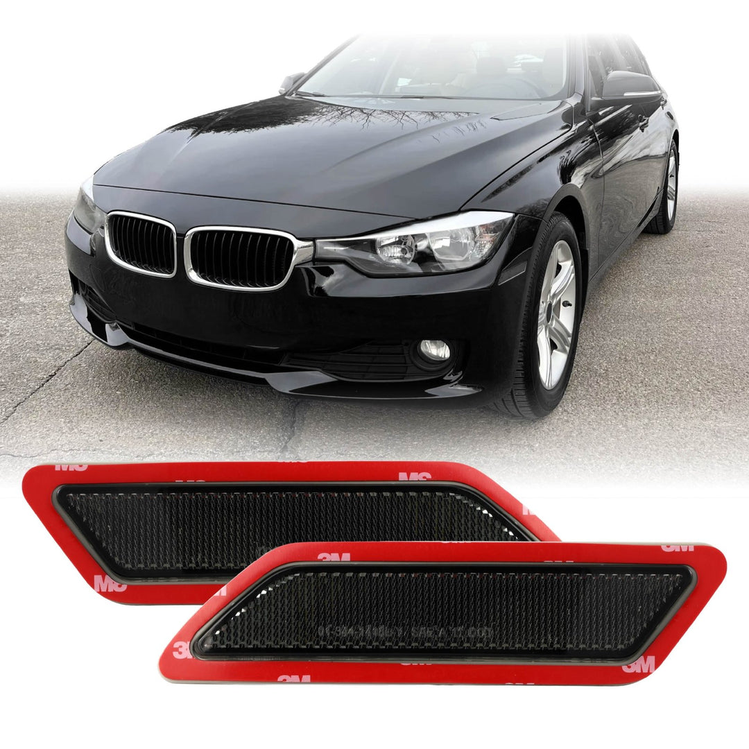 2012 2013 2014 2015 BMW 3 Series F30 / F31 Frosted Clear or Frosted Smoke Lens or Jet Black 668 or Glacier Silver A83 Front Bumper Reflector Light
#lens-color_smoke-lens