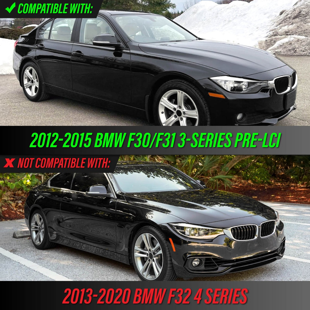 2012 2013 2014 2015 BMW 3 Series F30 / F31 Frosted Clear or Frosted Smoke Lens or Jet Black 668 or Glacier Silver A83 Front Bumper Reflector Light
#lens-color_smoke-lens