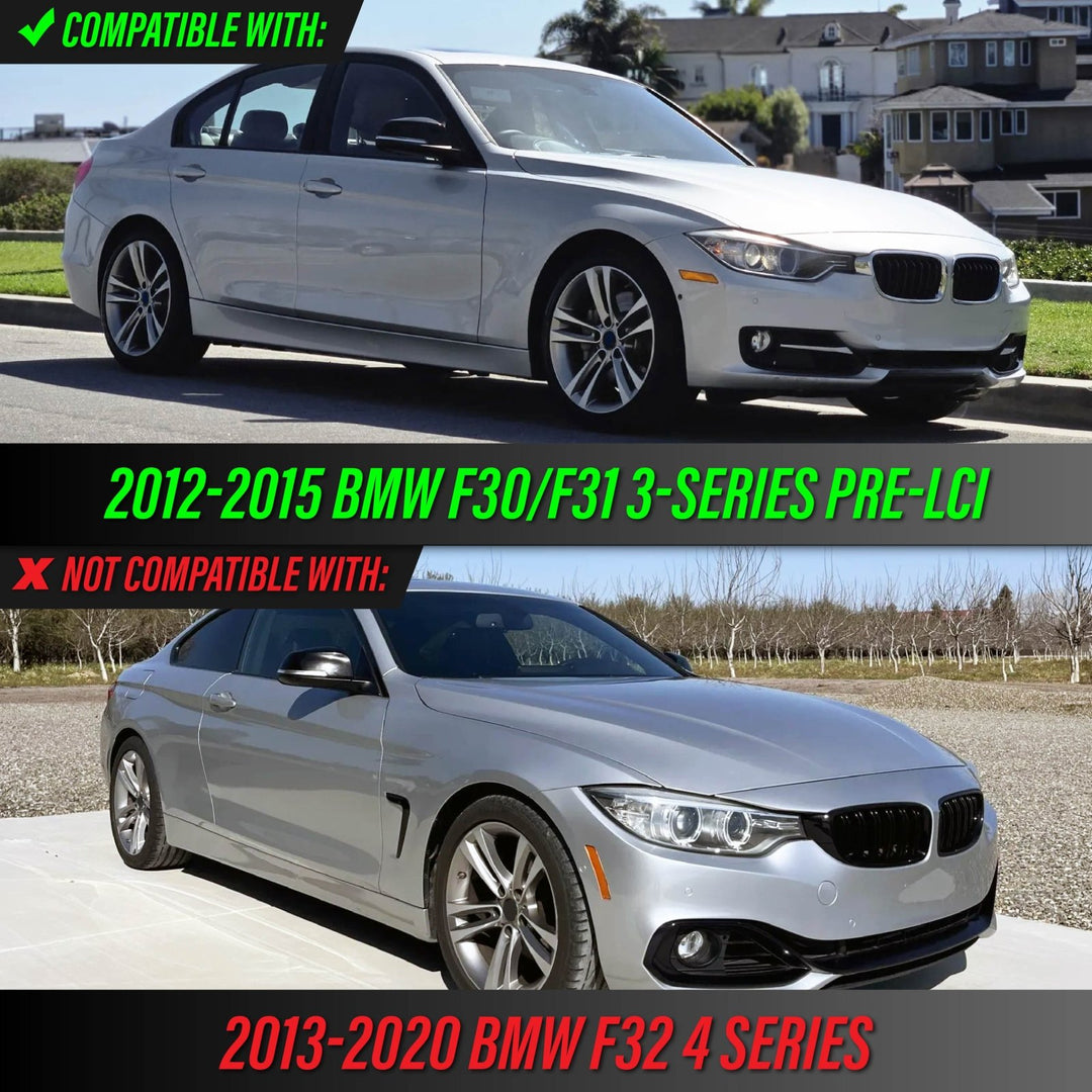 2012 2013 2014 2015 BMW 3 Series F30 / F31 Frosted Clear or Frosted Smoke Lens or Jet Black 668 or Glacier Silver A83 Front Bumper Reflector Light
#lens-color_painted-glacier-silver-a83