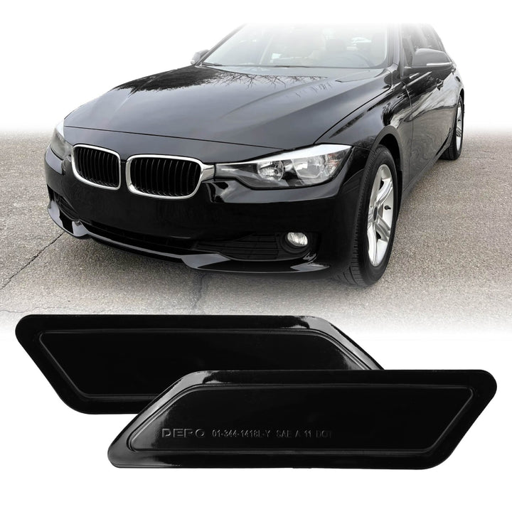 2012 2013 2014 2015 BMW 3 Series F30 / F31 Frosted Clear or Frosted Smoke Lens or Jet Black 668 or Glacier Silver A83 Front Bumper Reflector Light
#lens-color_painted-jet-black-668