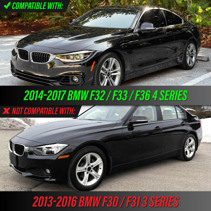 2014-2017 BMW F32 F33 4 Series, 2012-2017 F30 F31 3 Series, 2015-2017 F80 F82 F83 M3 M4 Amber Lens Bumper Replacement Front Reflectors