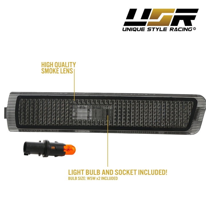 1996-2002 BMW Z3 Roadster / M Roadster / M Coupe Clear or Smoke Bumper Side Marker Light

#lens-color_smoke-lens