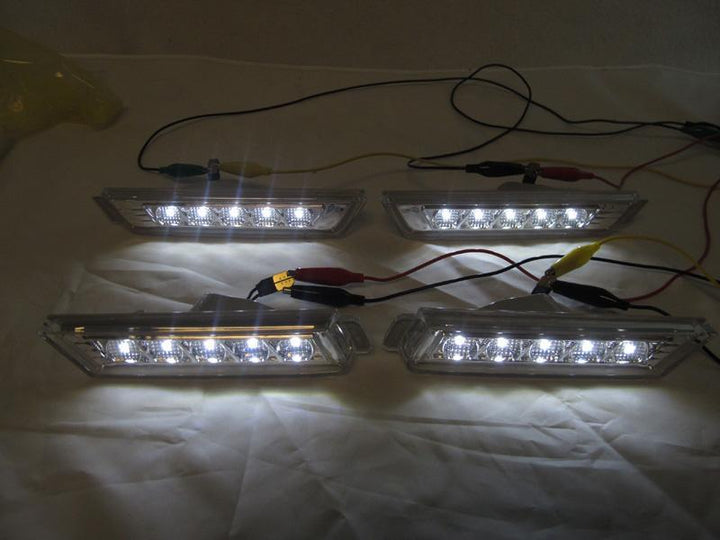 2010 - 2015 Chevrolet Camaro Clear or Smoke LED Front + Rear Bumper Side Marker Light