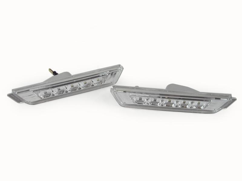 2010 - 2015 Chevrolet Camaro Rear Crystal Clear White LED Bumper Side Marker Light