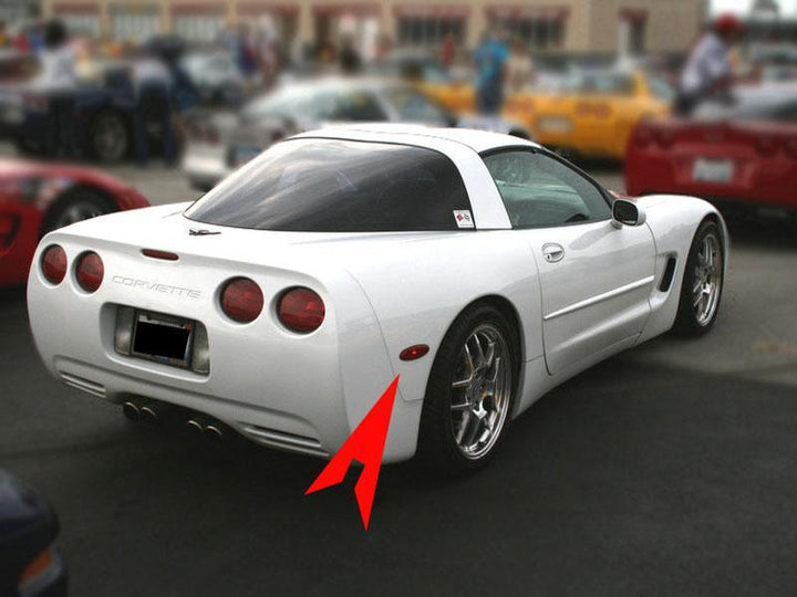 1997 - 2004 Chevrolet Corvette C5 Crystal Clear or Light Smoke Rear Bumper Side Marker Lights