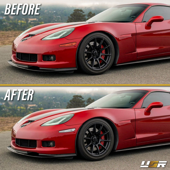2005-2010 Chevrolet Chevy Corvette Clear Lens Front Bumper Side Marker Lights