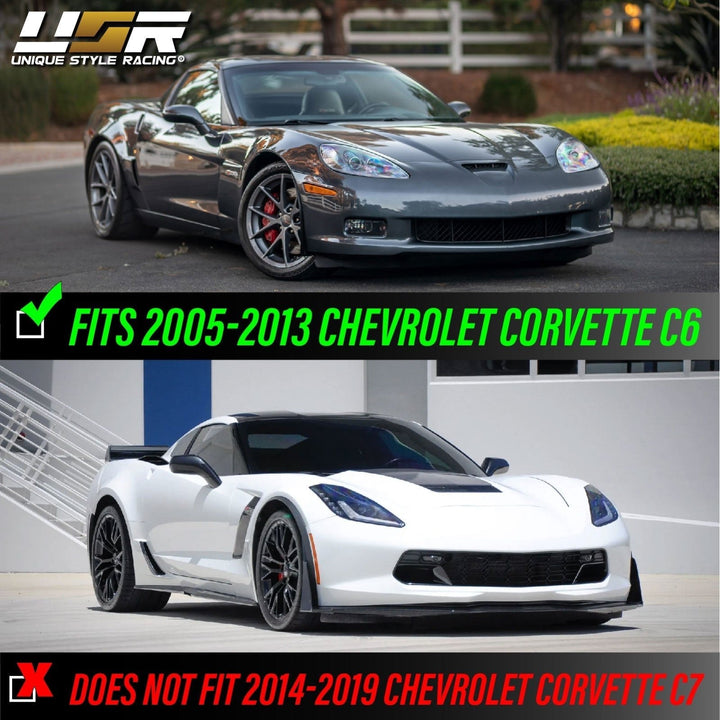 2005 - 2013 Chevrolet Corvette Clear or Smoke Lens Front + Rear Bumper Side Marker Light