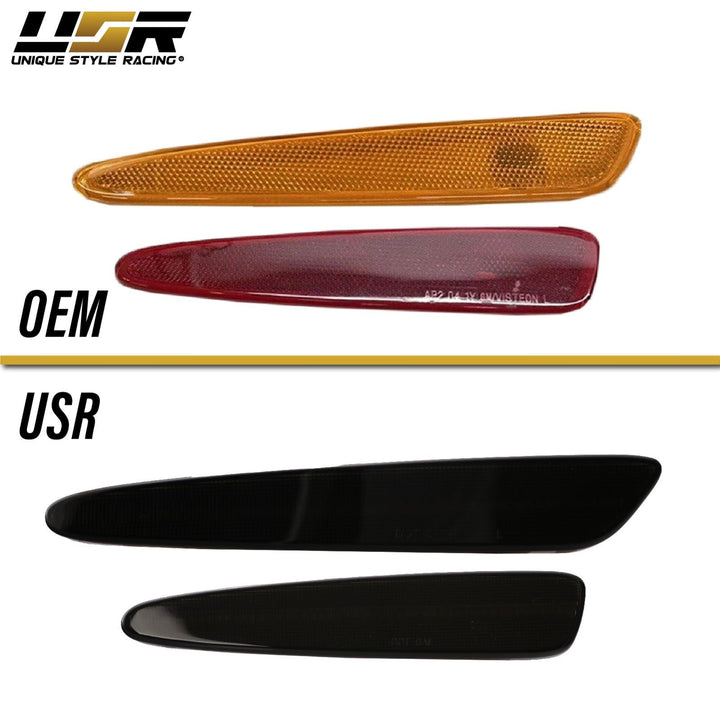 2005 - 2013 Chevrolet Corvette Clear or Smoke Lens Front + Rear Bumper Side Marker Light