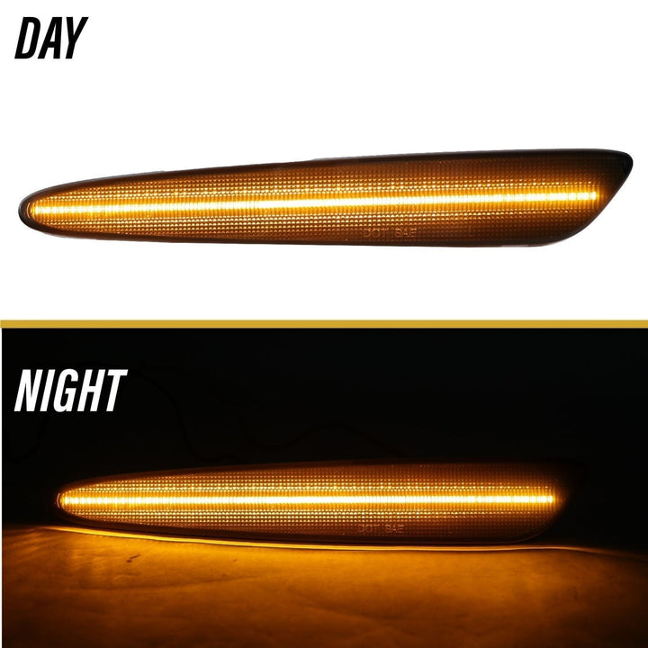 2005 - 2013 Chevrolet Corvette Clear or Smoke Lens Front + Rear Bumper Side Marker Light
