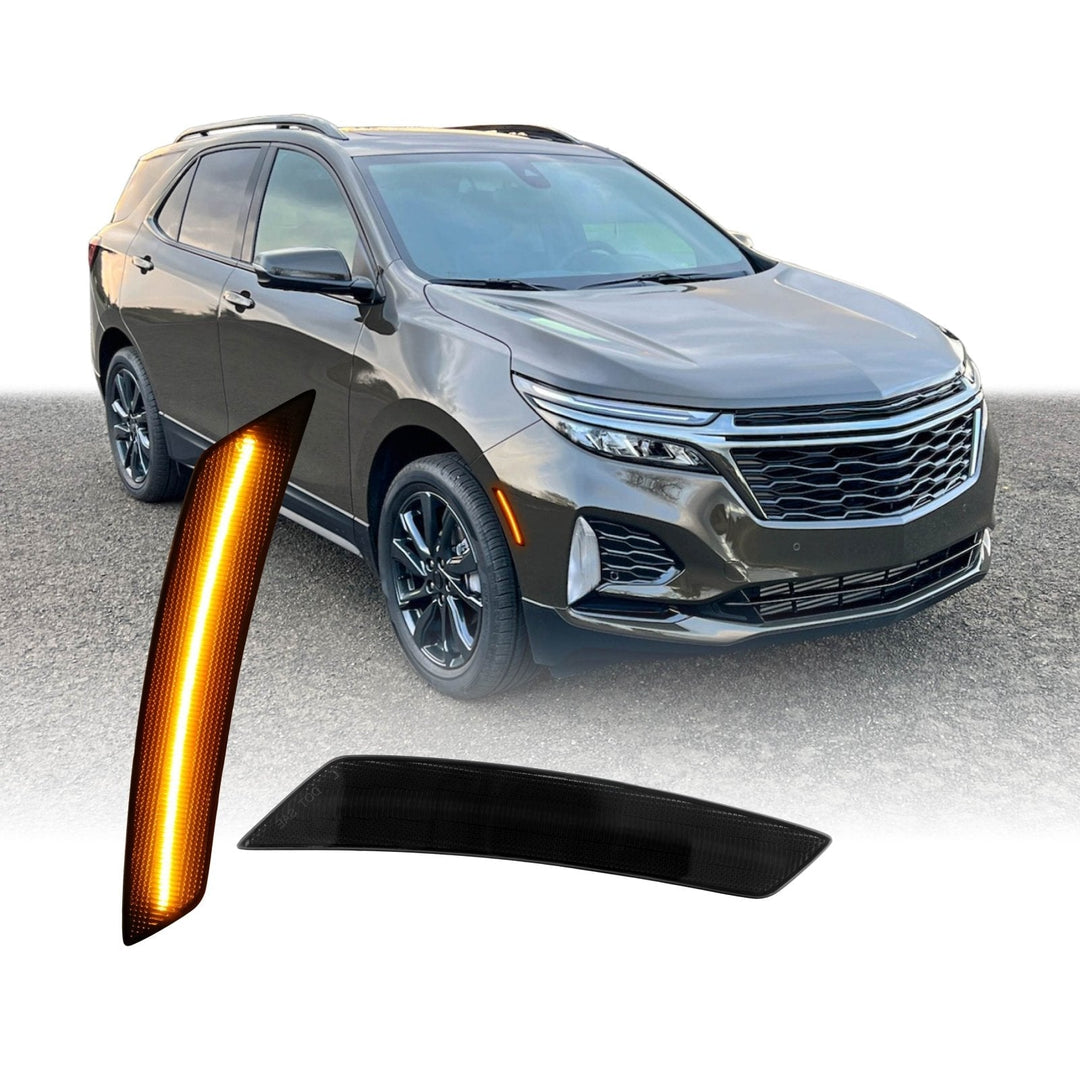 2022 - 2024 Chevrolet Chevy Equinox Front Smoke Lens Amber or White LED Bumper Side Marker Light