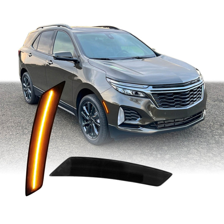 2022 - 2024 Chevrolet Chevy Equinox Front Smoke Lens Amber or White LED Bumper Side Marker Light