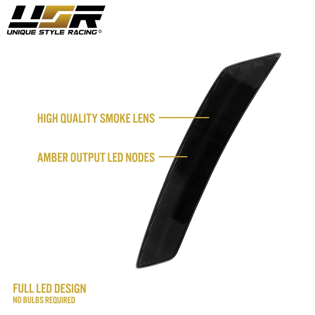 2022 - 2024 Chevrolet Chevy Equinox Front Smoke Lens Amber or White LED Bumper Side Marker Light