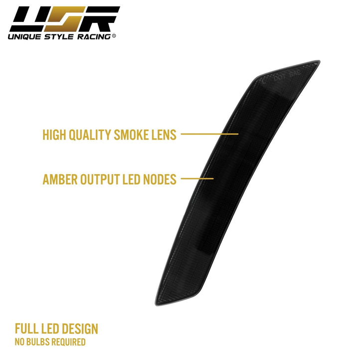 2022 - 2024 Chevrolet Chevy Equinox Front Smoke Lens Amber or White LED Bumper Side Marker Light