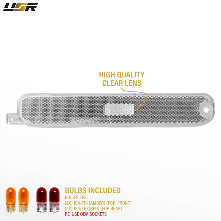 1995-2001 Chevrolet Lumina & 1995-1992 Chevrolet Monte Carlo Front Or Rear Clear Lens Bumper Side Marker Lights