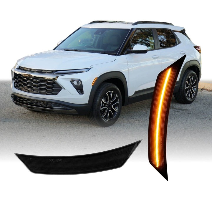 2021 - 2025 Chevrolet Chevy Trailblazer Front Smoke Lens Amber or White LED Bumper Side Marker Light