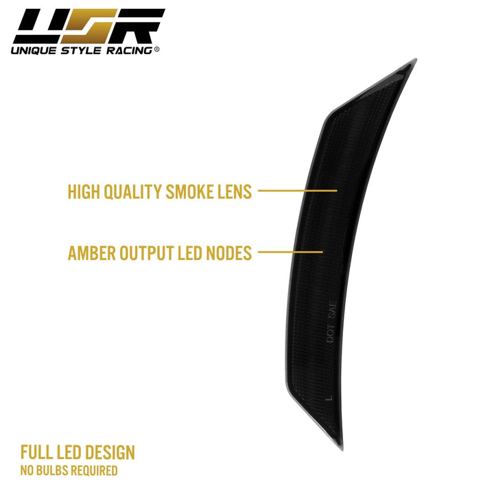 2021 - 2025 Chevrolet Chevy Trailblazer Front Smoke Lens Amber or White LED Bumper Side Marker Light