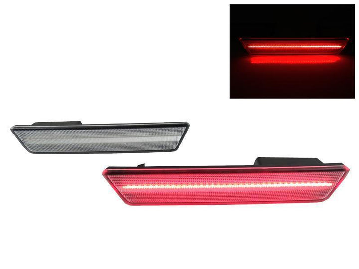 2011 - 2014 Dodge Charger / 2008 - 2014 Dodge Challenger Clear or Smoke Lens Rear Red LED Bumper Side Marker Light