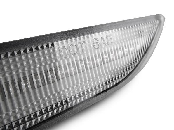 2015 - 2020 Ford Mustang Pair V6 GT Clear or Smoke Lens Rear Red LED Bumper Side Marker Lights