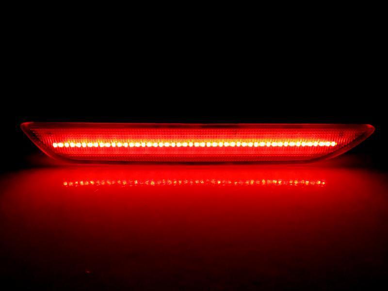 2015 - 2020 Ford Mustang Pair V6 GT Clear or Smoke Lens Rear Red LED Bumper Side Marker Lights