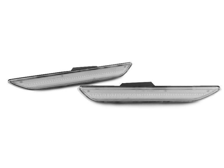 2015 - 2020 Ford Mustang Pair V6 GT Clear or Smoke Lens Rear Red LED Bumper Side Marker Lights