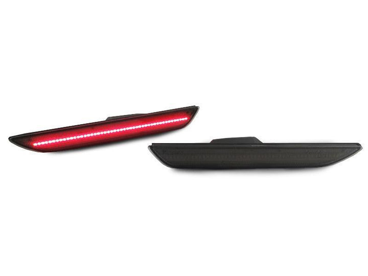 2015 - 2020 Ford Mustang Pair V6 GT Clear or Smoke Lens Rear Red LED Bumper Side Marker Lights