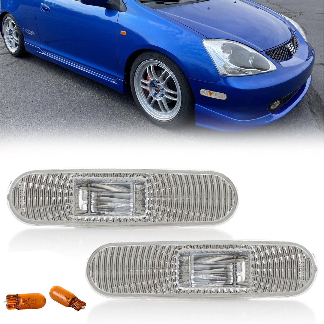 2002 - 2005 Honda Civic SI EP3 / EP 3DR Clear or Smoke Front / Rear Bumper Side Marker Lights