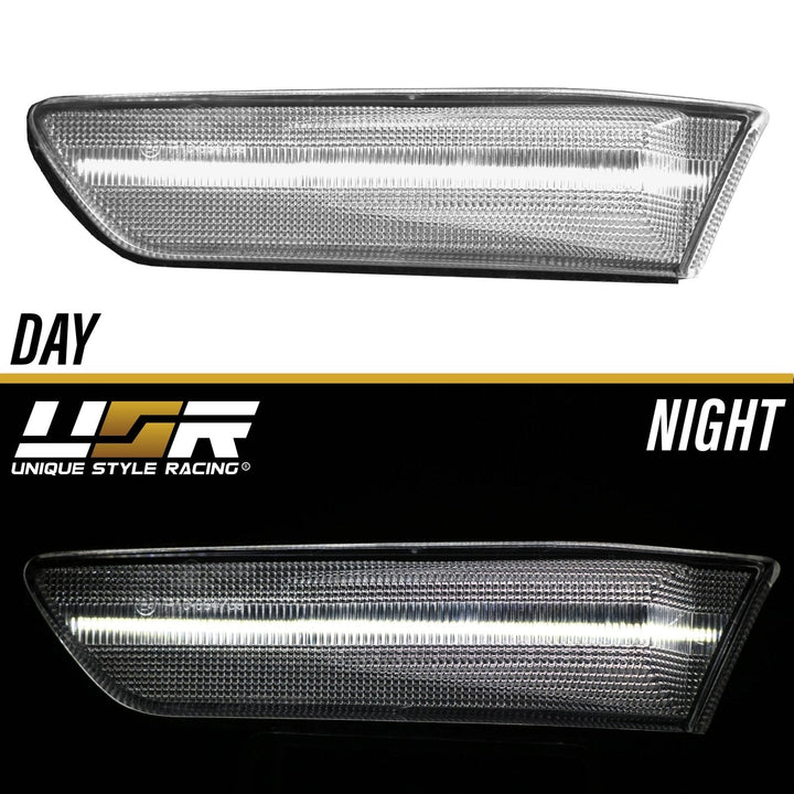 2003 - 2007 Infiniti G35 2D Coupe All Clear Lens White LED Front Bumper Side Marker Light