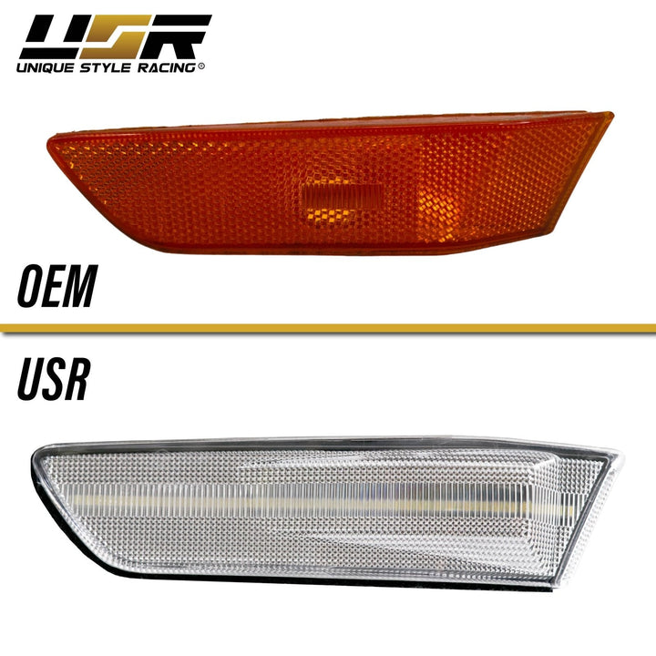 2003 - 2007 Infiniti G35 2D Coupe All Clear Lens White LED Front Bumper Side Marker Light