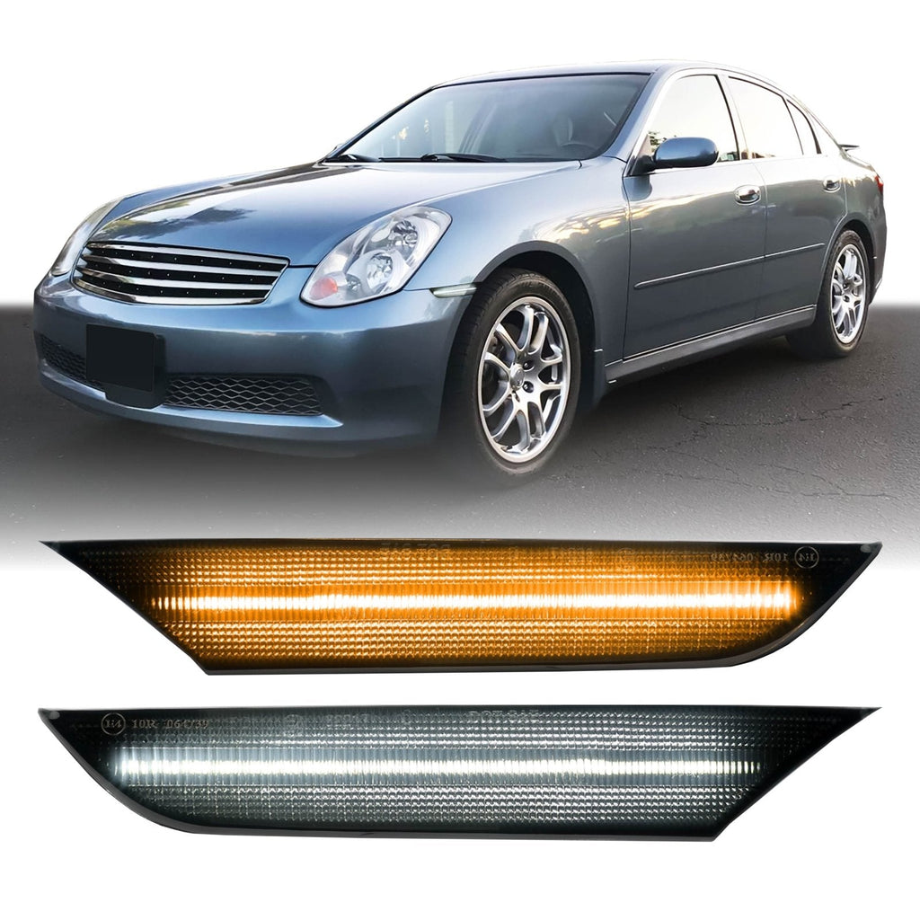 2003-2006 Infiniti G35 4D Sedan Smoke Lens Switchback Amber / White LE –  Unique Style Racing