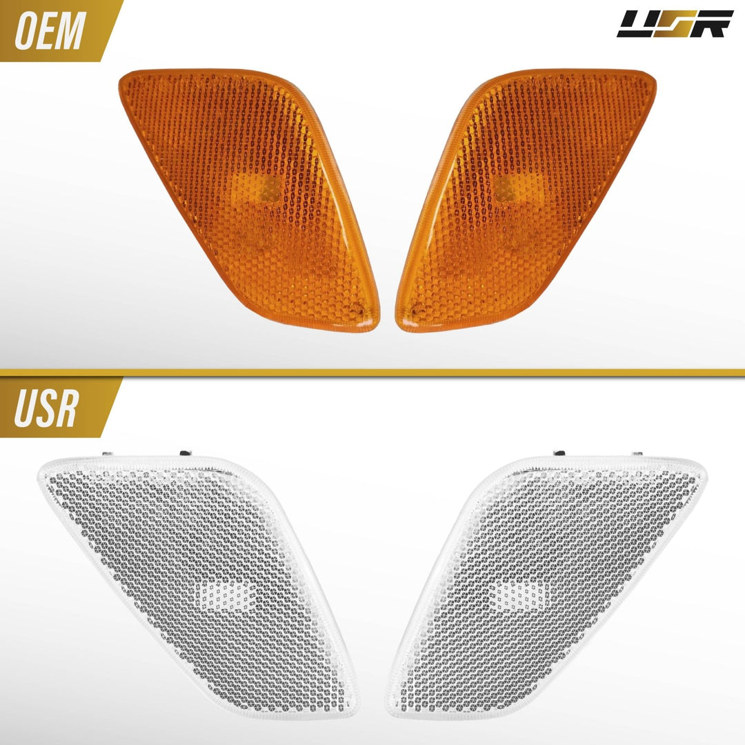 1997-2006 Jeep Wrangler TJ Clear Lens Front Fender Side Marker Lights