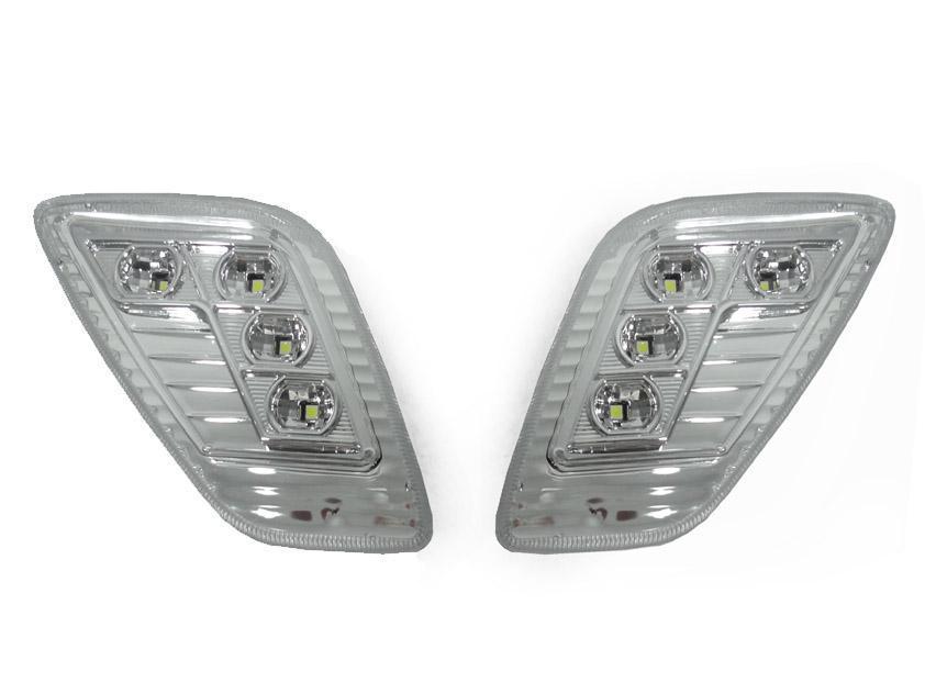 1997 - 2006 Jeep TJ Wrangler Chrome Clear or Smoke Lens White LED Side Marker Light