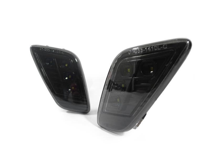 1997 - 2006 Jeep TJ Wrangler Chrome Clear or Smoke Lens White LED Side Marker Light