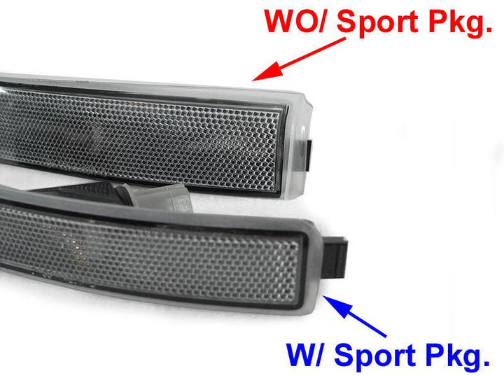 2000 - 2002 Lincoln LS Non Sport Pkg Model Front Bumper Side Marker Lights